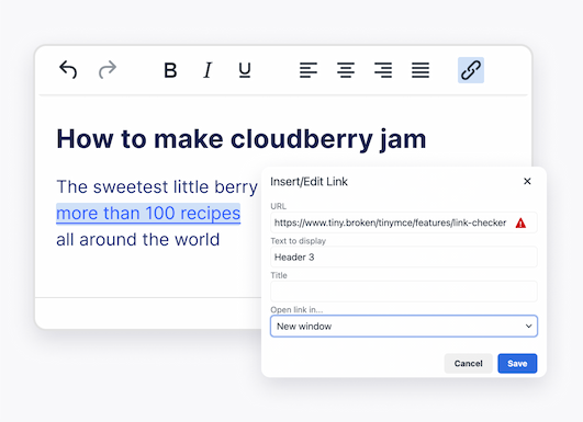 Link validation at your finger tips